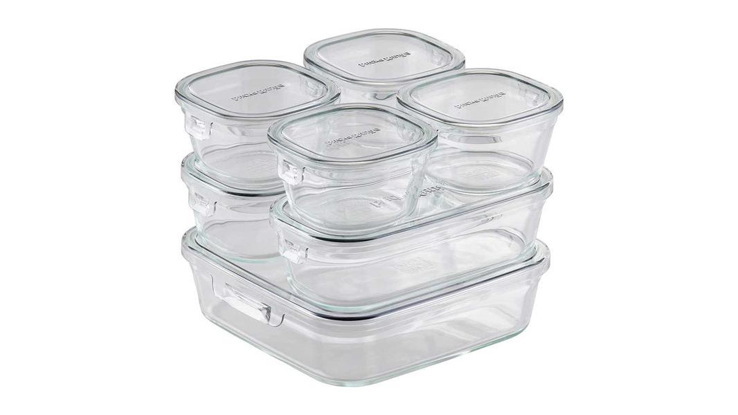 【975ポイント還元中】iwaki 耐熱ガラス 保存容器 システムセット クールグレー パック&レンジ PC-PRN7GY2