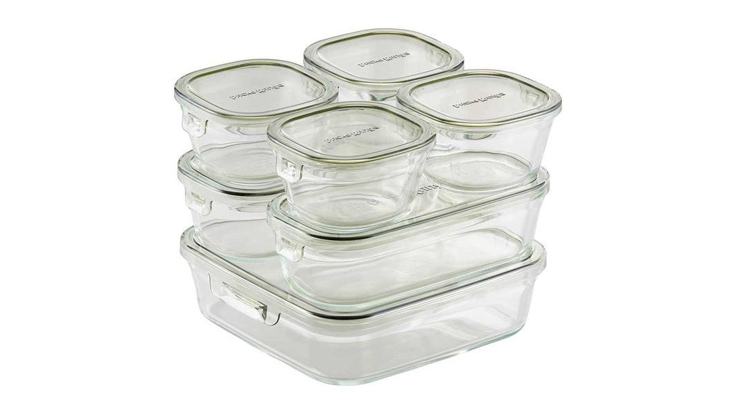 【975ポイント還元中】iwaki 耐熱ガラス 保存容器 システムセット オリーブグリーン パック&レンジ PC-PRN7G4