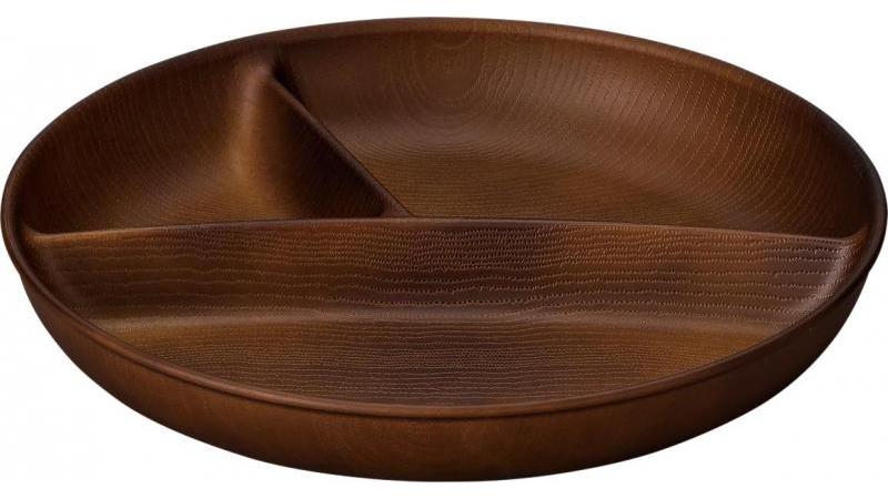 【528ポイント還元中】NH home 木目ワンプレート(BIG)※ビッグサイズ※(ブラウン)