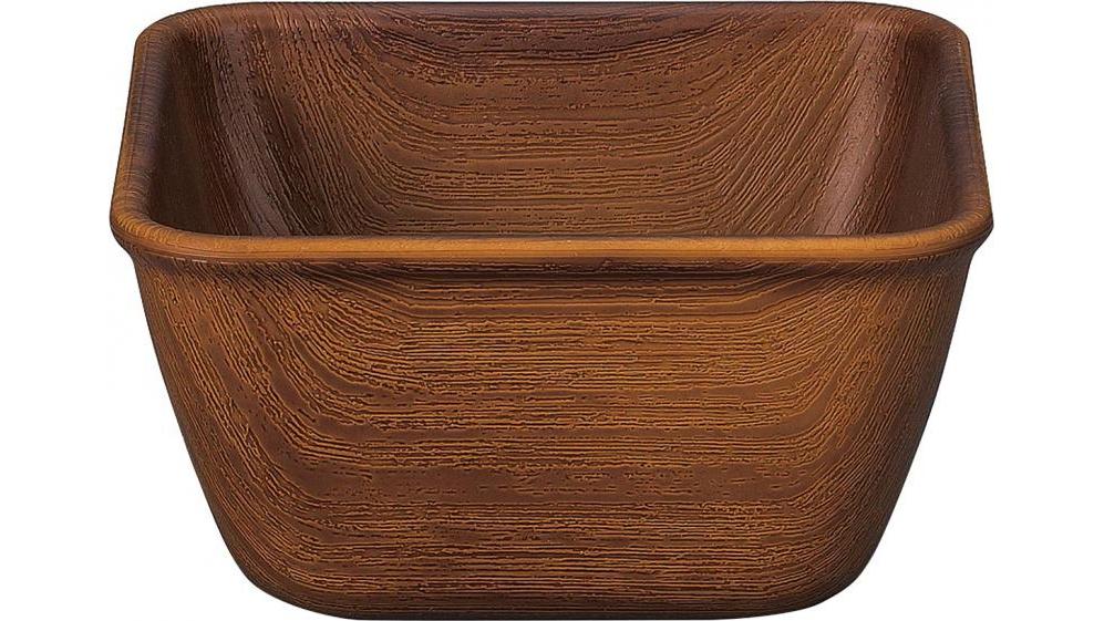 【165ポイント還元中】NH home 木目スクエアボウル S(ブラウン)