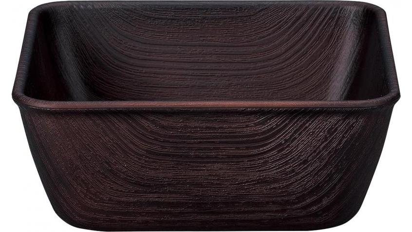 【363ポイント還元中】NH home 木目スクエアボウル L(ダークブラウン)