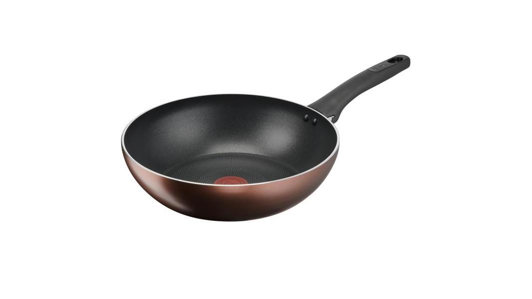 【1044ポイント還元中】ティファールIHチタン・エクセレンス モカ ウォックパン 28cm