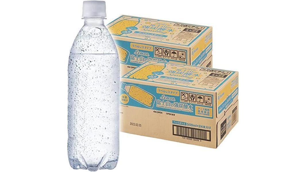 【984ポイント還元中】富士山の強炭酸水レモン500ml×48本 ラベルレス