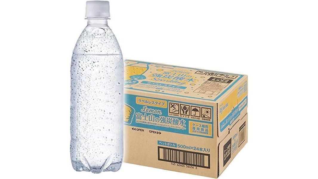 【756ポイント還元中】富士山の強炭酸水レモン500ml×24本 ラベルレス
